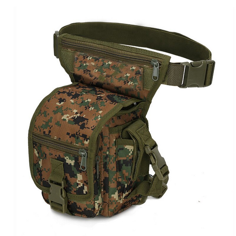 Tactical Drop Leg Bag Waist Belt Bag Military Drop Leg Pouch Nylon Molle Pack Men Climbing Hunting Camouflage Bag