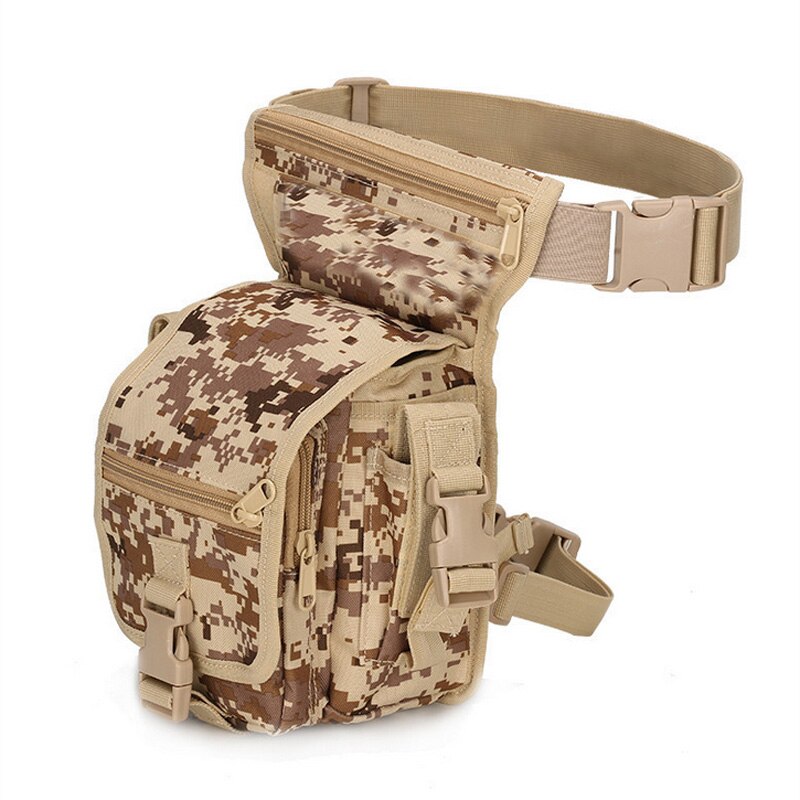 Tactical Drop Leg Bag Waist Belt Bag Military Drop Leg Pouch Nylon Molle Pack Men Climbing Hunting Camouflage Bag