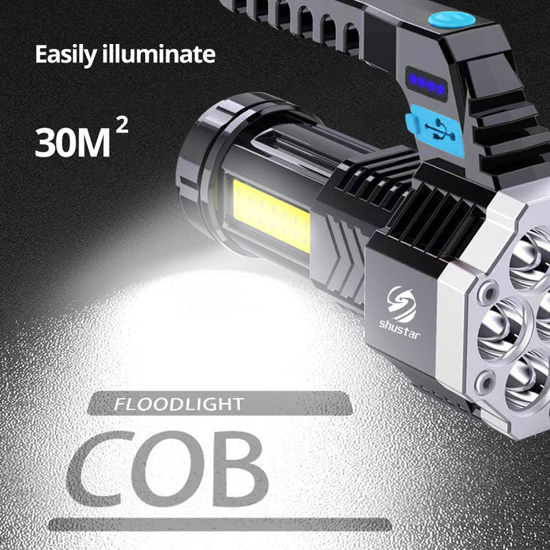 Lanterna Led de alta potêcia recarregável.