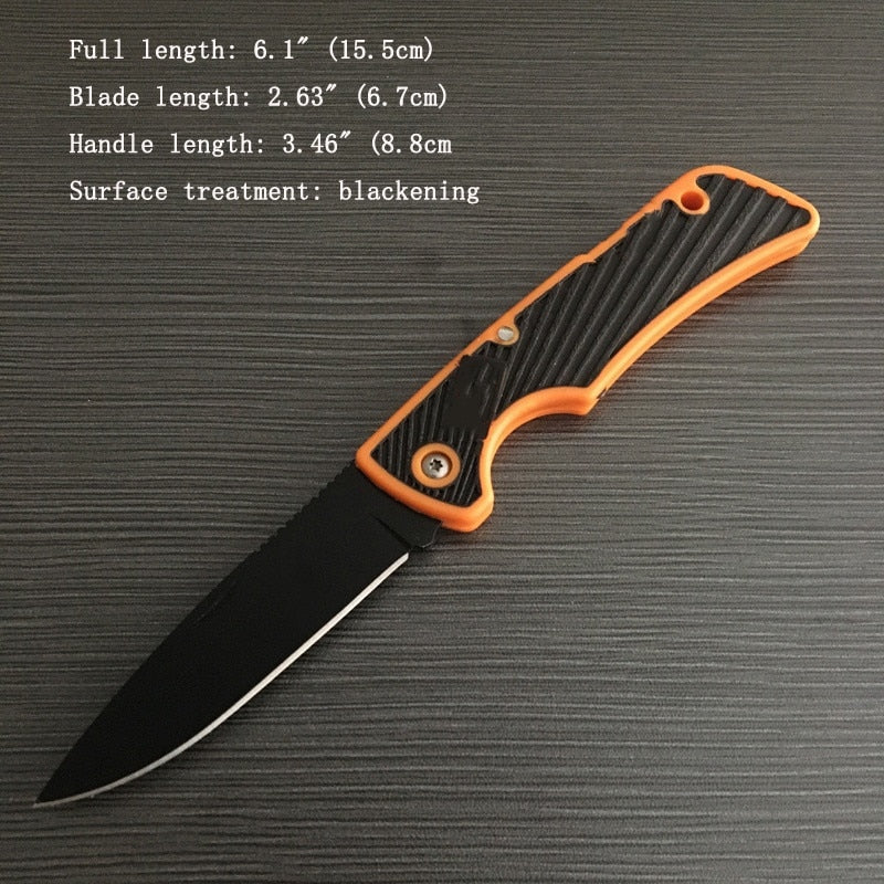 Pocket GB Tactical Folding Knife 8Cr13MoV Blade Rubber Handle Outdoor Survival EDC Knives Camping Hunting Sharp Tool for Gifts